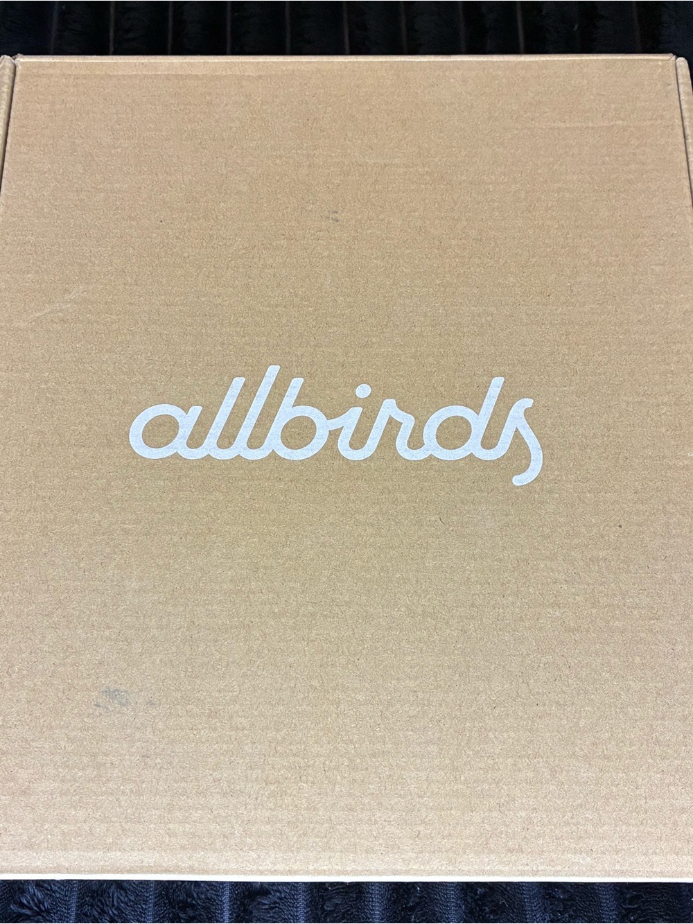 allbirds Brown Cardboard Box with White Logo